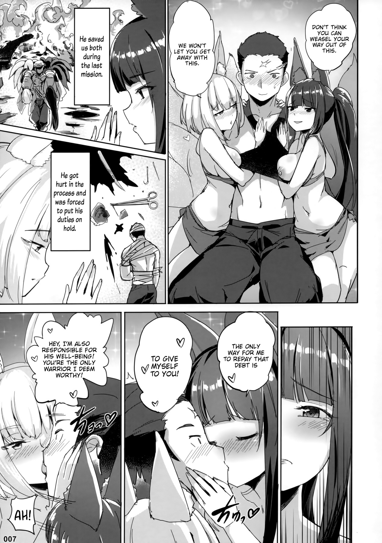 Hentai Manga Comic-Akagi Kaga Threesome-Read-8